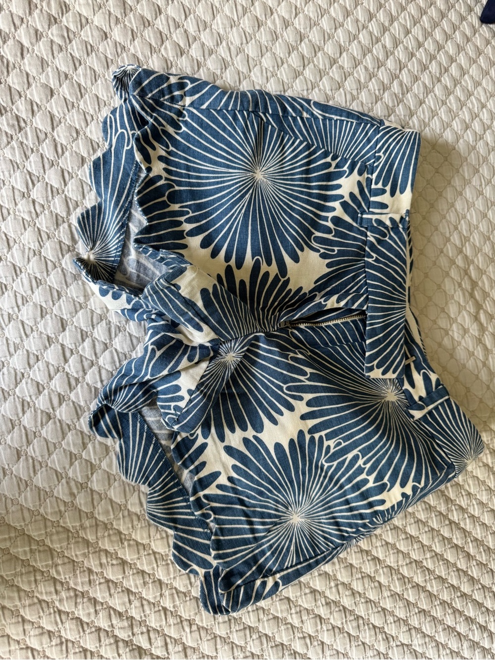 J. Crew Blue and White Striped Shorts